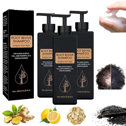Hair Growing Shampoo,Natural Hair Regrowth Shampoos for Men Women,Root Activating Shampoo for Hair Smooth Strong Repair Conditioning Shampoo (3 Stück)
