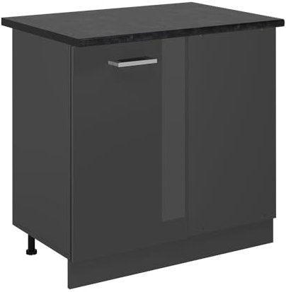 Vicco Armario de Esquina R-Line, Antracita Alto Brillo, 86 cm, ET Antracita