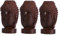 TOPBATHY 3pcs Buddha Head Wood Carving Ornaments Statues Yoga Figurine Elephant Figurine Buddha Decor Zen Buddha Frame Buddha Sculpture Chime God Buddha Statue Wood Sakyamuni Figurine
