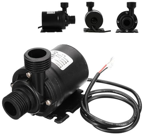 Mini pompe à eau solaire,DC 24V 800L/H 5M Pompe de circulation d'eau chaude,Pompe à eau submersible sans balai1/2 inch, pompe à eau submersible brushless Pompe de circulation pour aquarium étang réser