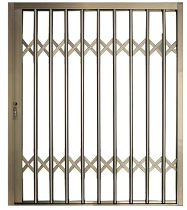 Folding Window Guard Grill Burglar Bars,Sliding Window Security Grill for Interior Burglar,Expandable Balcony Bars with Lock(30x34in/76.2x86.3cm)