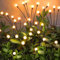 YJFWAL Firefly Solar-gartenlichter Außen 6 Stück Glühwürmchen Lichter Wasserdicht Swinging Garten Lichter für Pathway Weihnachten Yard Patio-Landschaft Dekoratives, 8LED Jede (Warm-Weiß, 6 Stück)