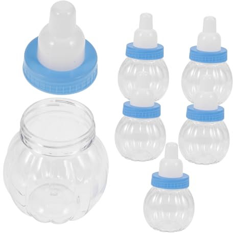 BESTOYARD 6 Stück Boxen Boxen für Brautpartybevorzugungen Süßigkeiten Oh Babyflasche Die Candy Box Behälter für Babyparty-Leckereien Zubehör für die Babyparty Plastik Transparent