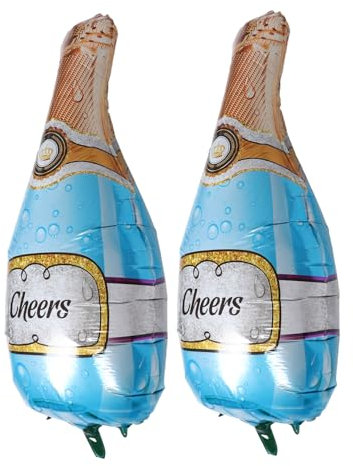 Ciieeo 2pcs Birthday Foil Balloons Martini Shape Aluminum Balloons for Women Party Decorations Wine Bottle for Bachelorette