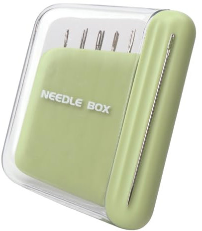 MOTIBACK Kit da Cucito Magnetico Portatile – 5 Aghi da Cucito in Acciaio Inox con Scatola Magnetica, Kit da Cucito Compatto per Casa, Viaggi, Fai da Te, con Occhio Grande per Facile Filettatura