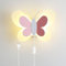 EOEO 15W LED Kinder Wandlampe mit Schalter Schmetterling Wandleuchte Kinderzimmer Nachttischlampe mit Stecker und Kabel Schlafzimmer Wandbeleuchtung 3 Farben Dimmbar Junge Mädchen Raumlampe