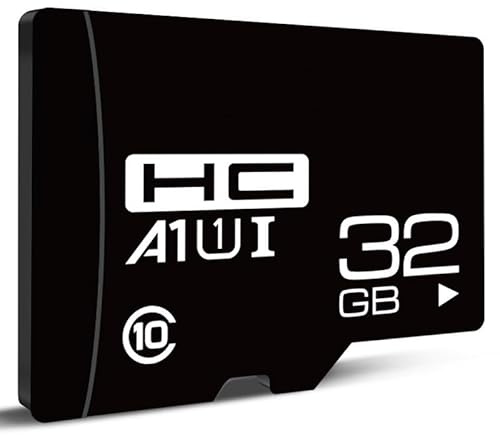 1 carte mémoire de 32 Go, carte de stockage UHS-I, haute vitesse, Fat 32, classe 10, vidéo Full HD, carte micro SDHC pour caméras de sécurité, caméras de jeu