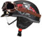 Retro Oldtimer Halbschale Jet-Helm Motorradhelm Brain-Cap DOTECE-Zulassung Halbschale Motorrad-Helm Jethelm Roller-Helm Scooter-Helm Halbhelm Mit Built-In Visier 7,L:59-60CM