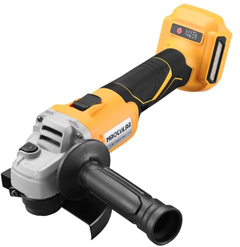 MAXCULAR Akku-Winkelschleifer 125mm, brushless Winkelschleifer für Makita 18V Akku, 8500U/min, 38mm Schnitttiefe mit Zusatzhandgriff zum Schleifen, Schneiden und Polieren (Ohne Akku/Ladegerät)