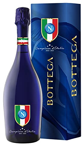 Bottega Prosecco DOC Ufficiale SSC Napoli Edizione Limitata Scudetto Serie A con Astuccio - 750ml (Confezione da 6)