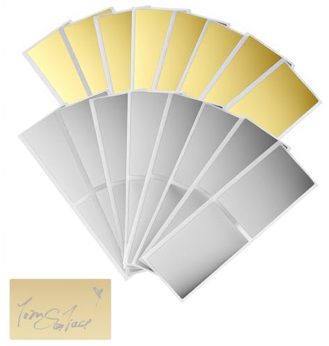 LIQWEI 152 Stück Rubbelaufkleber Rubbellose, Rubbellose Selber Machen Überraschungen Scratch Sticker Rubbeletiketten zum Aufkleben Für Gutschein Adventskalender Rubbellos Goldenes (Golden Silber)