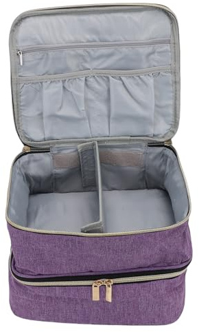 Yctze Nagellack-Organizer-Tasche, Nagelzubehör-Aufbewahrungsbox, Reise-Tragetasche für 30 Flaschen und Lampe, Ideal für Technisches Organizer-Zubehör