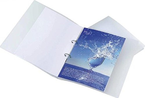 Rapesco 1045 ECO Ringordner, 2 Ringe, 40mm Rücken, A4, Farblos Transparent, 10er Pack