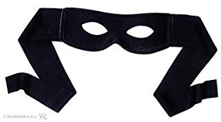 Papillon Zorro Maske für Einfassung hergestellt aus Stoff, schwarz