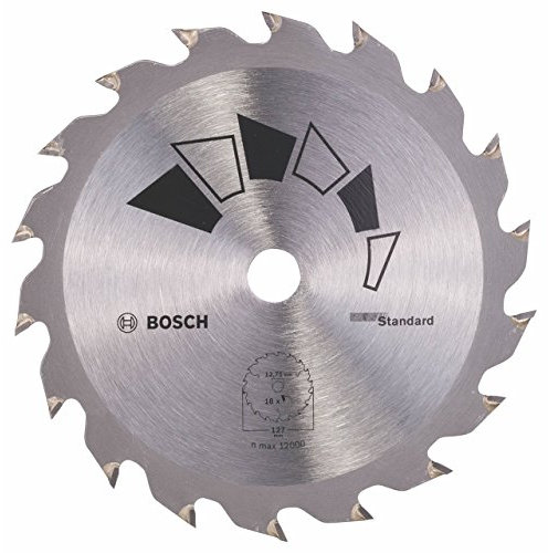 Bosch 2609256800 Standard Lame de scie circulaire 18 dents carbure Coupe rapide Diamètre 127 mm alésage 12,75 Largeur de coupe 2,2 mm