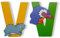 Vinsani® Wooden Jungle Animal Alphabet Letters Personalised Bedroom Wall Door Name (V)