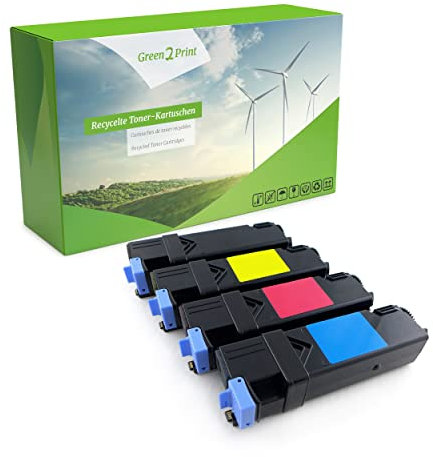 Green2Print Toner Toner-Set, 4 Kartuschen 4X 2500 Seiten passend für Dell 1320C, 2130CN, 2135CN