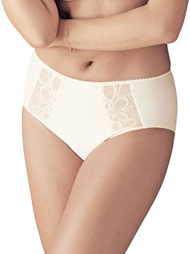 Anita Rosa Faia 1329-047 Women's Lupina Champagne Cream Embroidered Full Panty Highwaist Brief 30 (40 IT)