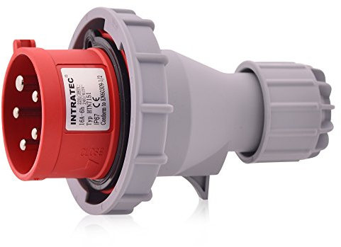 Intratec inverseur de phase CEE 32A 400V IP67 5 pôles 6h rouge/gris, IEC60309, rotation champ, industriel
