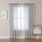MIULEE Tende 2 Pannelli Trasparenti in Voile con Passanti Morbidi Finestre per Camera da Letto e Soggiorno 140x260cm Grigio