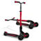 GLOBBER ULTIMUM – Tretroller Kinder Erwachsene, 125/90 mm extra breit, ABEC 7, 3-rädrig, höhenverstellbar, rot