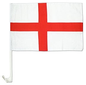 SHATCHI St George England Car Flag Decoration Polyester for Rugby Cricket Football Sports Country Event National Festival Celebration, Red/White