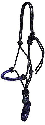 German Riding Knotenhalfter-Set Mila incl. Strick Full schwarz-lila