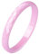 PAURO Bijoux Haute Brillant Classique Conception Engagement Mariage Band Bague Femme Céramique 4MM Rose Taille 57