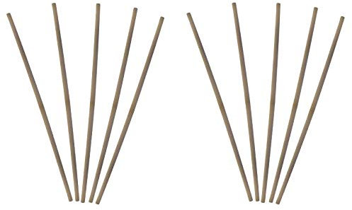 AB Tools-Silverline Mango de madera para escobas, palas de nieve, 1,5 m x 2,5 cm, 10 unidades