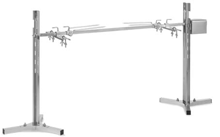 Klarstein Tourne Broche Mechoui Electrique, Rotisserie et Gril de Barbecue, Grande Broche Cochon de Lait, Tourne Broche Barbecue Rotissoire, Bbq Grill Barbecue 12W avec 3 Pieds en Acier Inoxydable