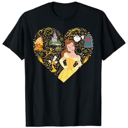Disney Princess Belle Collage Heart T-Shirt