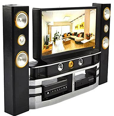 Acxico 1 x Mini-Haus-Mini-TV-Zubehör, Mini-Wohnzimmer-Dekoration