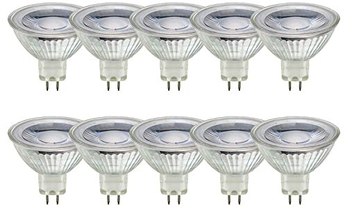 NCC-Licht LED Leuchtmittel MR16 Glas Reflektor 3W = 25W GU5,3 250lm warmweiß 2700K 38° (10 Stück)