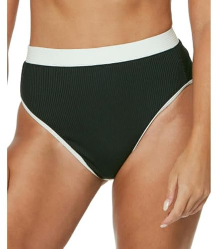 Jessica Simpson Collection Chop & Change pour femme, Noir/crème taille haute, L