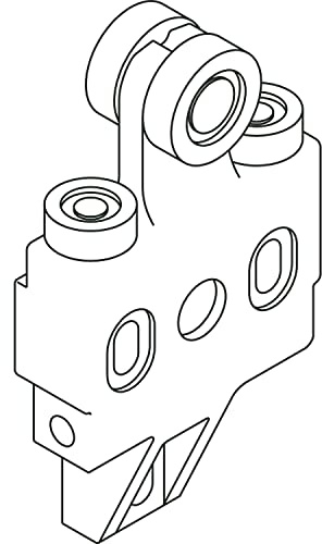 HAWA Multifold 30 Laufwerk mit Tragrollen (Schiebetürbeschlag) mit 2 Führungsrollen