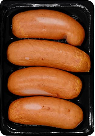 Food-United KNACKWURST 6x 400g Prager Speck-Knacker-Wurst-Würstchen nach Regensburger Wurst Art aus Rind-Schweine-Fleisch perfekt als Brat-Grill-Wurst und ideale Hand-Snack-Wurst (6)