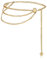 Waist Chain Belt for Women Multi Layer Belt Belly Chain Adjustable Body Jewelry for Dress(Gold,51.2 Inch)