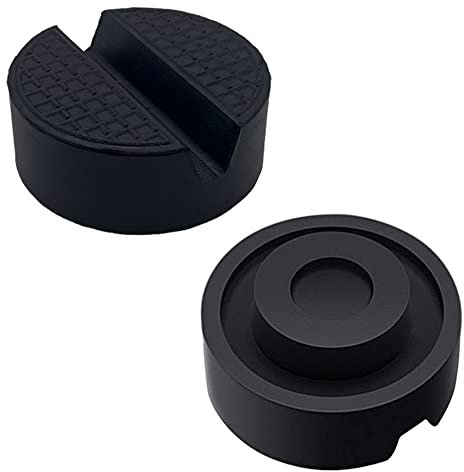 Wagenheber Gummiständer, 2 Stück Rangierwagenheber, Universal Gummiständer für Wagenheber und Hebebühne, für Schnellwechselräder, Schwarz