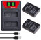 Pickle Power 2X1500mAh EN-EL14/EL14a Batterie et Chargeur LED pour Nikon D5600 D5500 D5200 D5100 D3500 D3400 D3300 D3200 D3100 Coolpix P7800 P7700 P7000 P7200