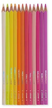 LEGAMI - Set mit 12 Buntstiften, weiche und widerstandsfähige Mine, ausgezeichnete Temperierbarkeit, inklusive Etui, 0,6 x 15,2 cm, Sunset Palette