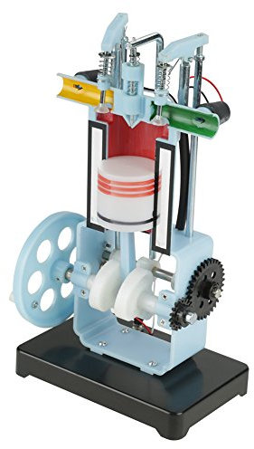 Raguso 4 Takt Motormodell Verbrennungsmotor Modellbausatz Motormodell für Physik Mechanik Experiment Lehrinstrument 4 Takt 32x18x12