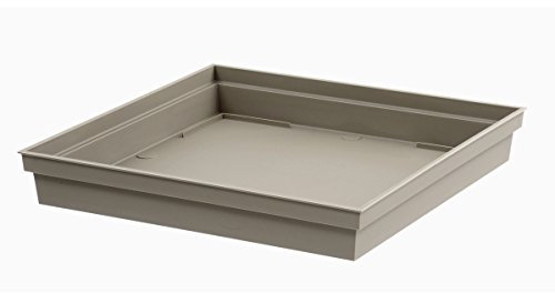 Soucoupe Toscane carrée 32 cm- Taupe - Eda