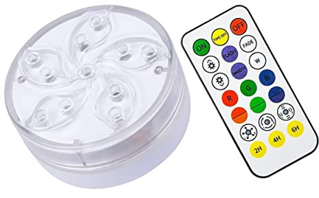 DOITOOL Unterwasserlicht Mit Fernbedienung Einstellbare Wasserdichte Tauchlampe Für Fischbecken Schwimmbäder Teiche Gärten Hochzeiten Und Partys Für Stimmungsvolle Beleuchtung