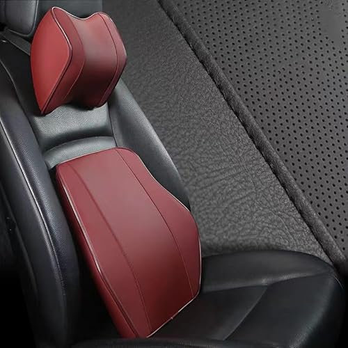 ZSNICE Lendenwirbelstütze Kissen Nackenkissen, Für Mercedes Benz AMG GLC 43 63 63S 200,Gedächtnis Schaum Lendenkissen 3D Mesh Lendenwirbelsäule Stützkissen,A