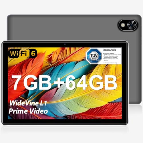 DOOGEE U9 Tablet 10 Zoll 7GB RAM+ 64GB ROM (1TB TF) WiFi 6 Kinder Tablet Android 13 5060mAh 1280 * 800 HD+ IPS/Dual Camera/TÜV Augenschutz/Bluetooth 5.0/OTG/Typ C/3.5mm Kopfhöreranschluss