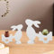 Silikonform Hase, 2 Stück Osterhasen Gießformen, Kaninchen Silikonformen für Kerzen (B)
