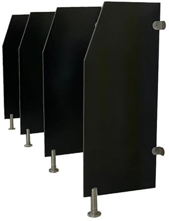 WYHBXD Bodenmontierte Urinal-Trennwand, Herren-WC-Urinal-Trennwand, Urinal-Sichtschutz, Bildschirm-Toiletten-Trennwand, für öffentliche Plätze (Color : Negro)