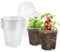 10 macetas con tapa y cúpula de humedad, 10 cm de diámetro, redondas, transparentes, de plástico para plantas suculentas, semillas, plantas de semillero