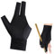 Aruicheng Billardhandschuh für Linkshänder, Drei-Finger-Pool-Queue-Handschuhe, atmungsaktiv, elastisch, Billard-Zubehör, Sporthandschuh für Damen oder Herren, Schwarz