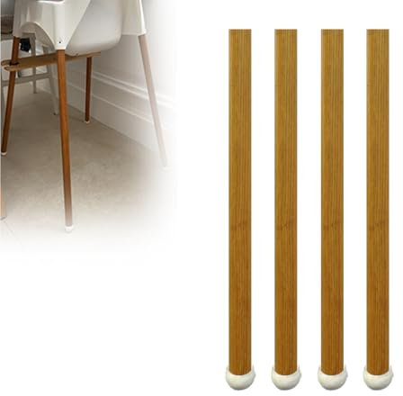 HANQ Dekorative Beinbandagen für Hochstuhl, 4 Stück Hochstuhl Klebestreifen Dekorative Beinwickel Selbstklebende Dekorative Aufkleber im Bambusstil mit IKEA Antilop Hochstuhl